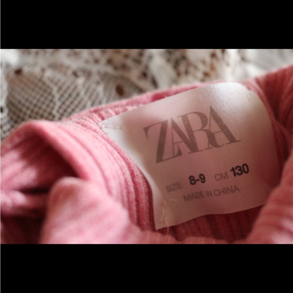 Zara Soft Pink Ribbed Knit Top - Picture 3 of 5